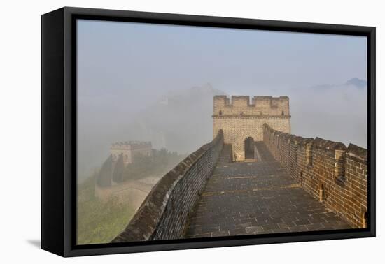 Great Wall of China on a Foggy Morning. Jinshanling, China-Darrell Gulin-Framed Premier Image Canvas