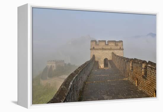 Great Wall of China on a Foggy Morning. Jinshanling, China-Darrell Gulin-Framed Premier Image Canvas