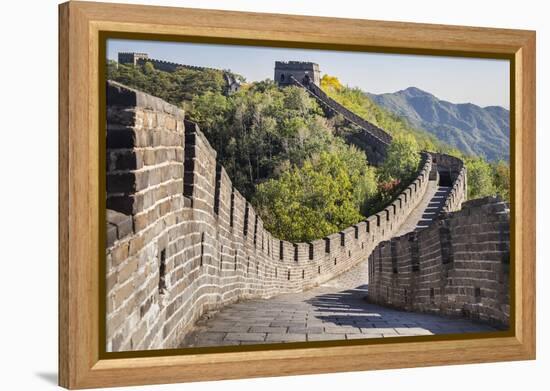 Great Wall of China, UNESCO World Heritage Site, Mutianyu, China, Asia-Janette Hill-Framed Premier Image Canvas