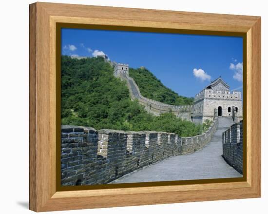 Great Wall, Restored Section with Watchtowers, Mutianyu, Near Beijing, China-Anthony Waltham-Framed Premier Image Canvas