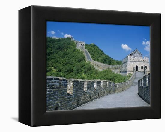 Great Wall, Restored Section with Watchtowers, Mutianyu, Near Beijing, China-Anthony Waltham-Framed Premier Image Canvas