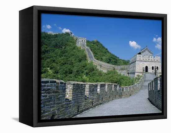 Great Wall, Restored Section with Watchtowers, Mutianyu, Near Beijing, China-Anthony Waltham-Framed Premier Image Canvas