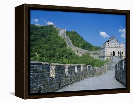 Great Wall, Restored Section with Watchtowers, Mutianyu, Near Beijing, China-Anthony Waltham-Framed Premier Image Canvas