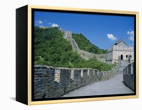 Great Wall, Restored Section with Watchtowers, Mutianyu, Near Beijing, China-Anthony Waltham-Framed Premier Image Canvas