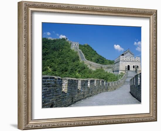 Great Wall, Restored Section with Watchtowers, Mutianyu, Near Beijing, China-Anthony Waltham-Framed Photographic Print