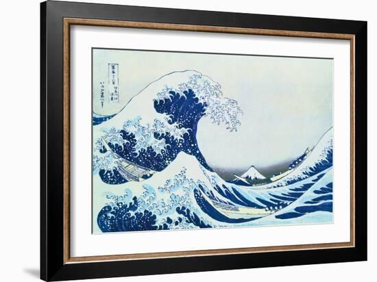 Great Wave Of Kanagawa-Katsushika Hokusai-Framed Giclee Print