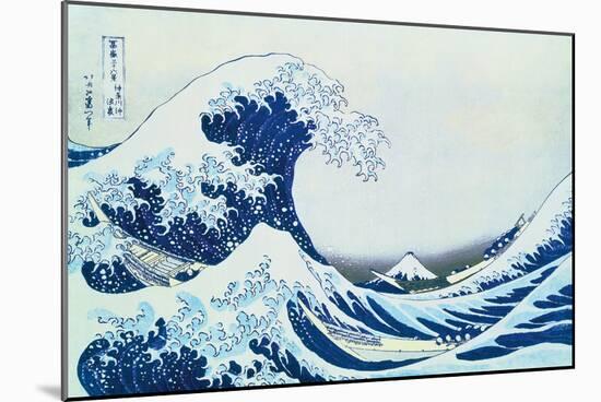 Great Wave Of Kanagawa-Katsushika Hokusai-Mounted Giclee Print