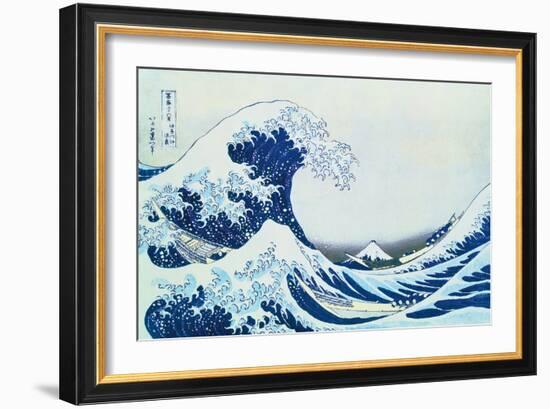 Great Wave Of Kanagawa-Katsushika Hokusai-Framed Giclee Print