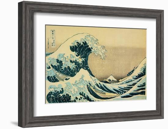 Great Wave Off Kanagawa-Katsushika Hokusai-Framed Art Print