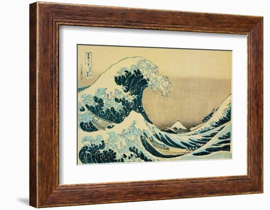 Great Wave Off Kanagawa-Katsushika Hokusai-Framed Art Print