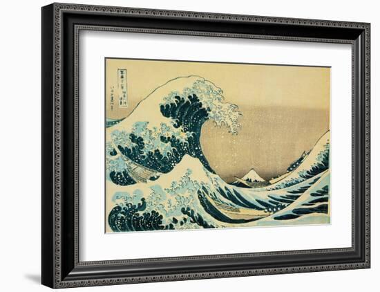 Great Wave Off Kanagawa-Katsushika Hokusai-Framed Art Print