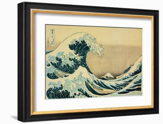 Great Wave Off Kanagawa-Katsushika Hokusai-Framed Art Print