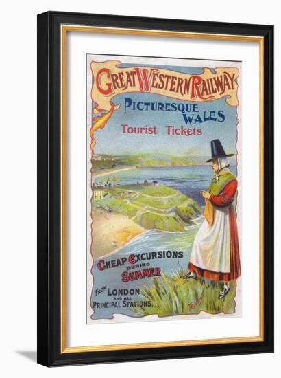 Great Western Railray Promo Tours to Wales from London - Wales, England-Lantern Press-Framed Art Print