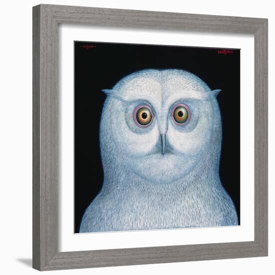 Great White Owl, 1996-Tamas Galambos-Framed Giclee Print