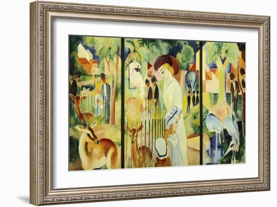 Great Zoological Garden, Triptych, 1912-Auguste Macke-Framed Giclee Print