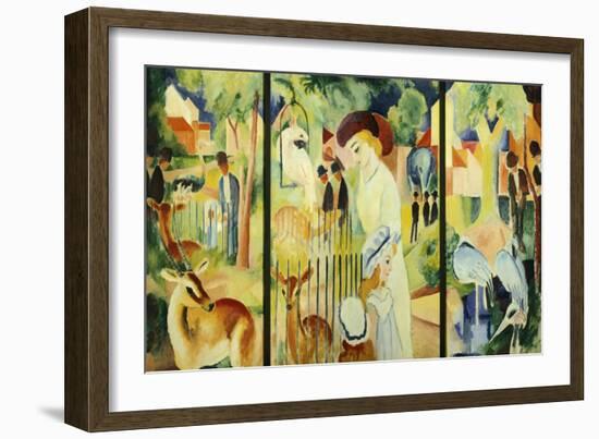 Great Zoological Garden, Triptych, 1912-Auguste Macke-Framed Giclee Print