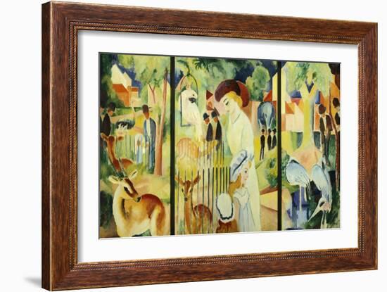 Great Zoological Garden, Triptych, 1912-Auguste Macke-Framed Giclee Print