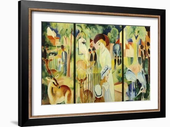 Great Zoological Garden, Triptych, 1912-Auguste Macke-Framed Giclee Print