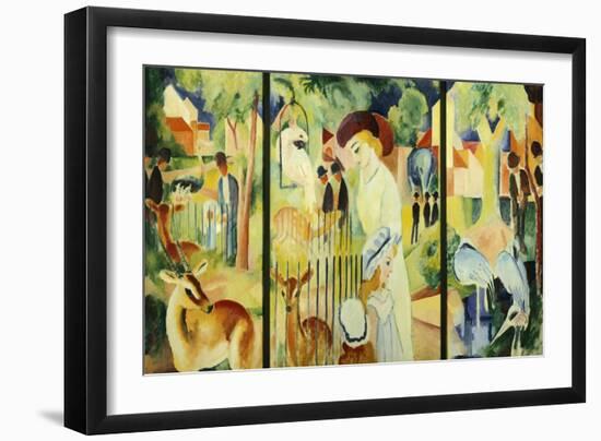 Great Zoological Garden, Triptych, 1912-Auguste Macke-Framed Giclee Print