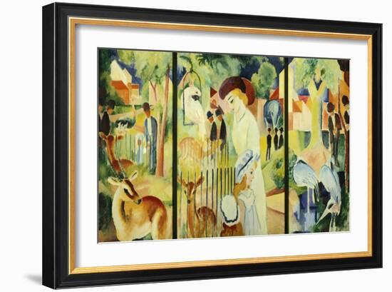 Great Zoological Garden, Triptych, 1912-Auguste Macke-Framed Giclee Print