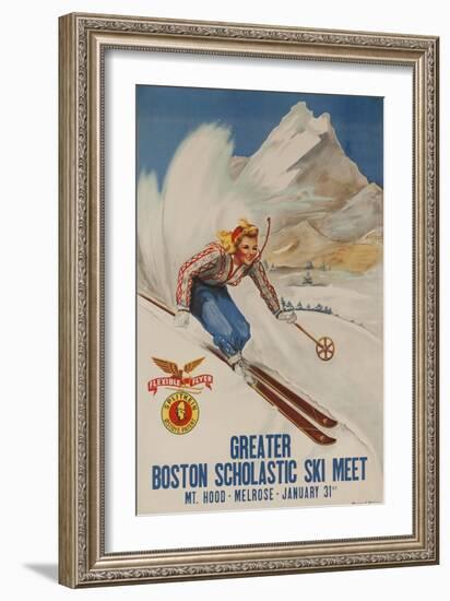 Greater Boston Scholastic Ski Meet Poster-null-Framed Giclee Print