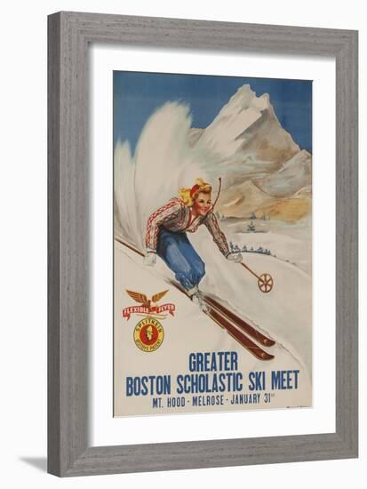 Greater Boston Scholastic Ski Meet Poster-null-Framed Giclee Print