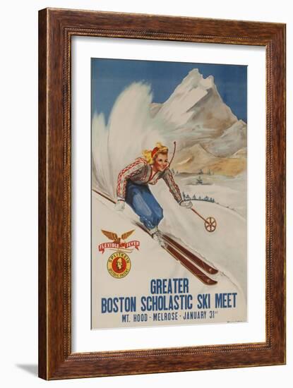 Greater Boston Scholastic Ski Meet Poster-null-Framed Giclee Print