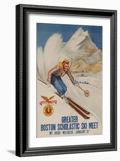 Greater Boston Scholastic Ski Meet Poster-null-Framed Giclee Print