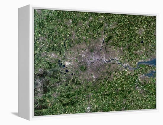 Greater London, Satellite Image-PLANETOBSERVER-Framed Premier Image Canvas