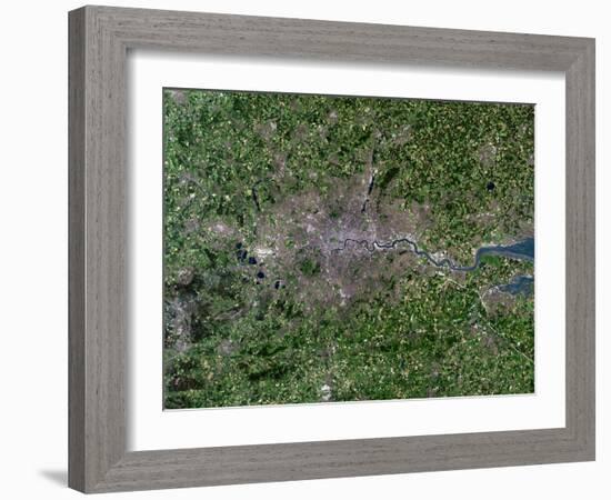 Greater London, Satellite Image-PLANETOBSERVER-Framed Photographic Print