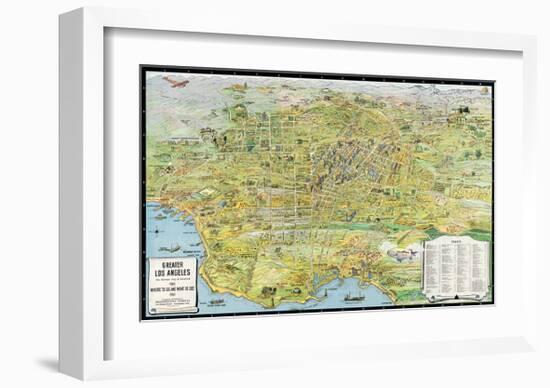 Greater Los Angeles, California, 1932-K^M^ Leuschner-Framed Giclee Print