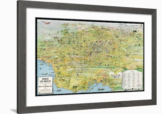 Greater Los Angeles, California, 1932-K^M^ Leuschner-Framed Giclee Print