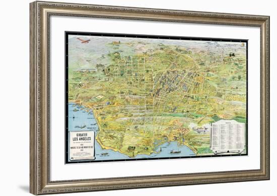 Greater Los Angeles, California, 1932-K^M^ Leuschner-Framed Giclee Print