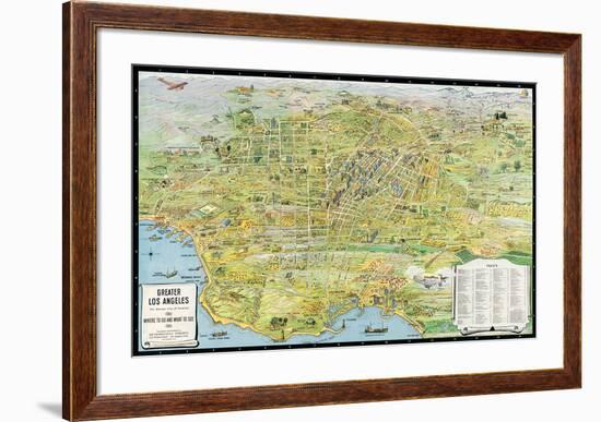 Greater Los Angeles, California, 1932-K^M^ Leuschner-Framed Giclee Print