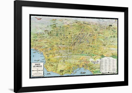 Greater Los Angeles, California, 1932-K^M^ Leuschner-Framed Giclee Print