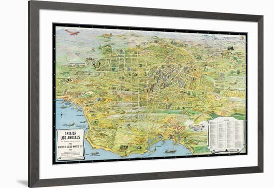 Greater Los Angeles, California, 1932-K^M^ Leuschner-Framed Giclee Print