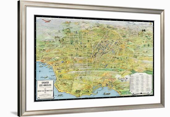 Greater Los Angeles, California, 1932-K^M^ Leuschner-Framed Giclee Print