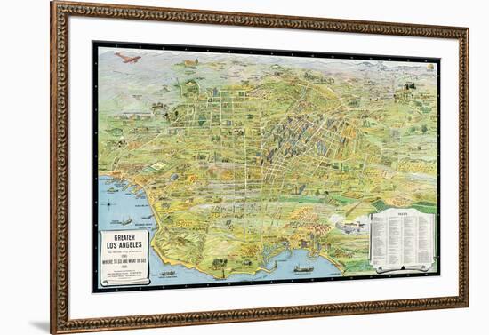 Greater Los Angeles, California, 1932-K^M^ Leuschner-Framed Giclee Print