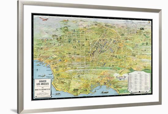 Greater Los Angeles, California, 1932-K^M^ Leuschner-Framed Giclee Print