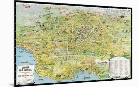 Greater Los Angeles, California, 1932-K^M^ Leuschner-Mounted Giclee Print