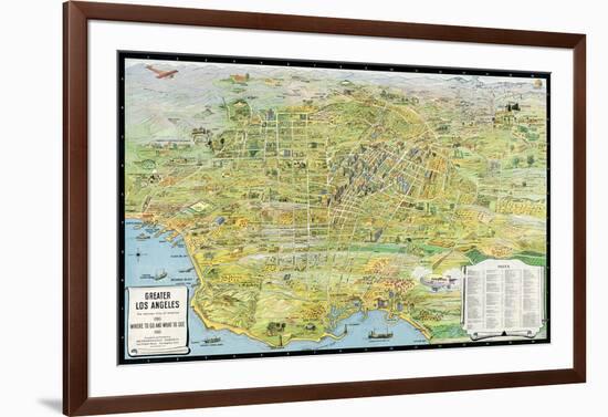 Greater Los Angeles, California, 1932-K^M^ Leuschner-Framed Giclee Print