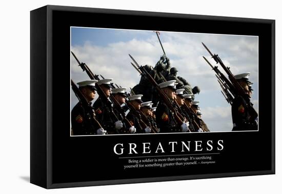 Greatness: Inspirational Quote and Motivational Poster-null-Framed Premier Image Canvas