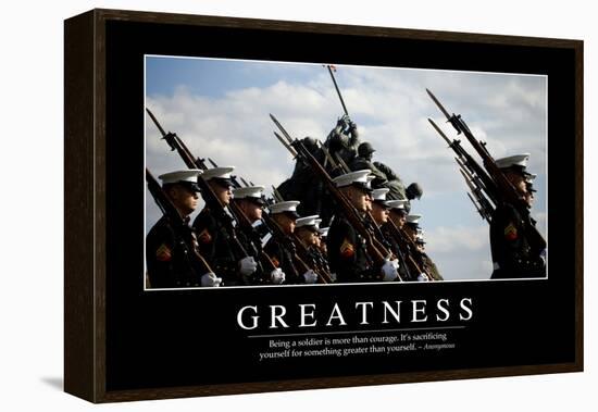 Greatness: Inspirational Quote and Motivational Poster-null-Framed Premier Image Canvas