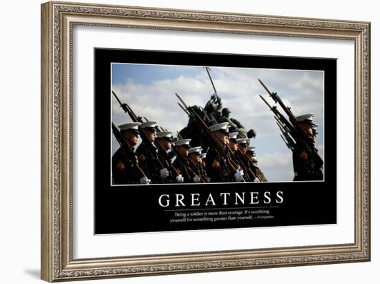 Greatness: Inspirational Quote and Motivational Poster-null-Framed Photographic Print