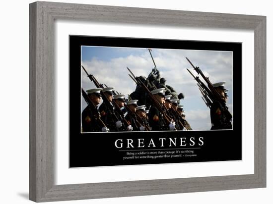 Greatness: Inspirational Quote and Motivational Poster-null-Framed Photographic Print