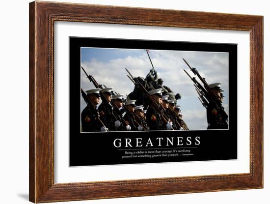 Greatness: Inspirational Quote and Motivational Poster-null-Framed Photographic Print