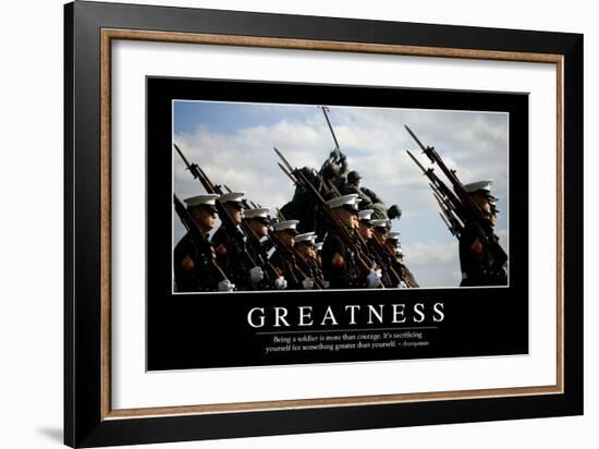 Greatness: Inspirational Quote and Motivational Poster-null-Framed Photographic Print