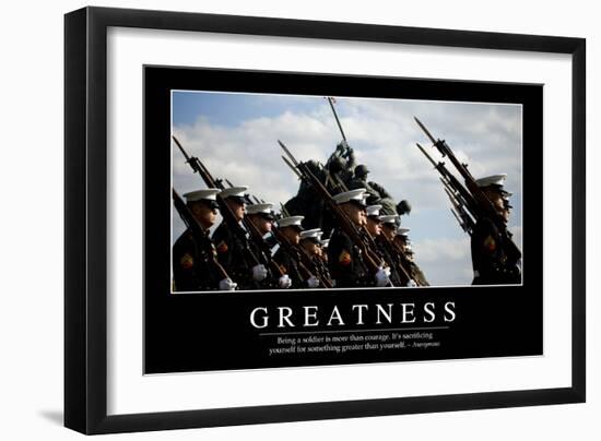 Greatness: Inspirational Quote and Motivational Poster-null-Framed Photographic Print