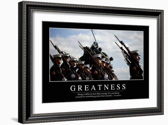 Greatness: Inspirational Quote and Motivational Poster-null-Framed Photographic Print