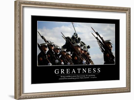 Greatness: Inspirational Quote and Motivational Poster-null-Framed Photographic Print